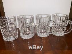 Tiffany & Co. Cut Crystal Mugs from Germany 4 GLASS CUPS NEW NWT SIGNED