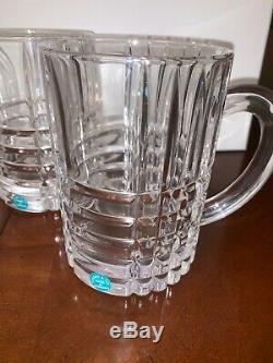 Tiffany & Co. Cut Crystal Mugs from Germany 4 GLASS CUPS NEW NWT SIGNED