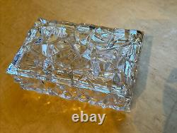 Tiffany & Co Rock Cut Box Rectangular Crystal Glass, Made Germany