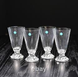 Tiffany & Co. Rock Cut Crystal Goblets Vintage Glasses Set of 4 Made in Germany
