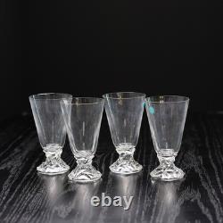 Tiffany & Co. Rock Cut Crystal Goblets Vintage Glasses Set of 4 Made in Germany