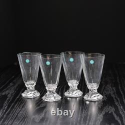 Tiffany & Co. Rock Cut Crystal Goblets Vintage Glasses Set of 4 Made in Germany