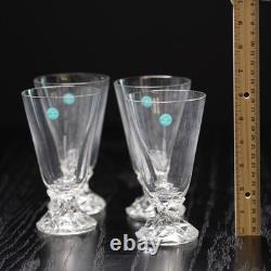 Tiffany & Co. Rock Cut Crystal Goblets Vintage Glasses Set of 4 Made in Germany