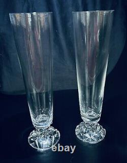 Tiffany Rock Cut Crystal Pilsner Glasses Or Champagne Flutes Stunning Signed