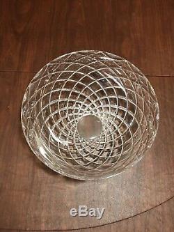 Tiffany Signed Crystal Diamond Cut Large Bowl, 12 diameter