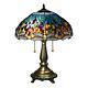 Tiffany Style Dragonfly Blue Table Lamp 23 Shade Bronze Hand Cut Stained Glass