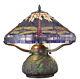 Tiffany Style Dragonfly Lamp Cut Stained Glass Reading Table Mosaic Base Desk N