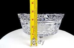 Tritschler Winterhalder Germany Vintage Crystal Cut Glass 3 Toed Large 9 Bowl