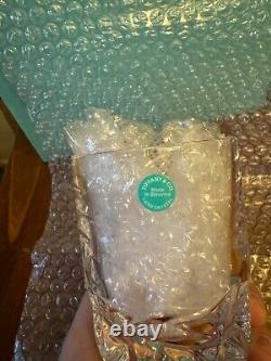 Unused Tiffany & Co Crystal Rock Cut Double Old Fashioned Glasses-Set of 4