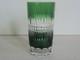 VAL ST LAMBERT Cut Glass Emerald Green 10oz Crystal Tumbler
