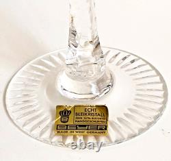 VINEYARD GRAPE by BAYEL CUT CRYSTAL WINE HOCK GLASS GERMANY, Rare 7.6, Set of 6