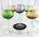 VINTAGE BOHEMIAN CUT-TO-CLEAR MULTICOLOR Crystal WINE GLASSES 8 SET OF 5