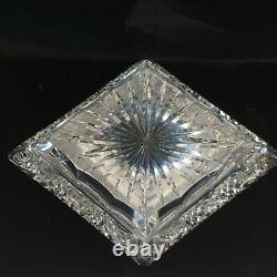 VINTAGE CUT CRYSTAL VASE. Height- 4.5 in. Vase Weight- 3.5 pounds