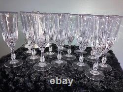 VINTAGE Set (14) Cut Crystal Glass Champagne Flutes 8, Vintage, Sparkly? NICE