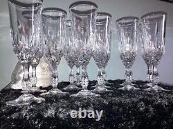 VINTAGE Set (14) Cut Crystal Glass Champagne Flutes 8, Vintage, Sparkly? NICE