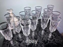 VINTAGE Set (14) Cut Crystal Glass Champagne Flutes 8, Vintage, Sparkly? NICE