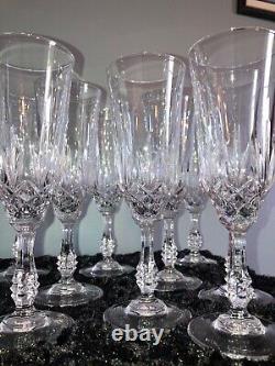 VINTAGE Set (14) Cut Crystal Glass Champagne Flutes 8, Vintage, Sparkly? NICE