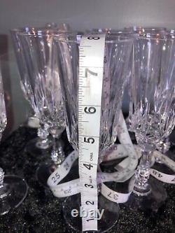 VINTAGE Set (14) Cut Crystal Glass Champagne Flutes 8, Vintage, Sparkly? NICE