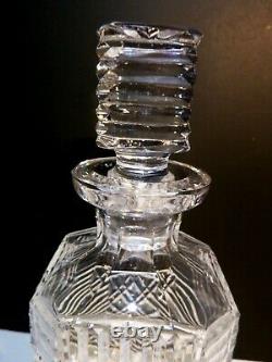 VINTAGE Waterford Crystal MASTER CUTTER Strawberry Cut Square Decanter 10