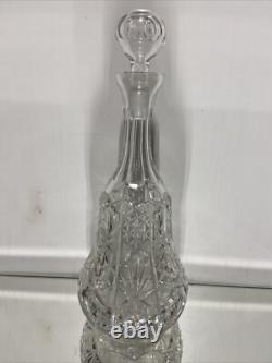 VTG. ABP Brilliant Cut Glass GLASS CRYSTAL Wine Decanter Liquor Bottle
