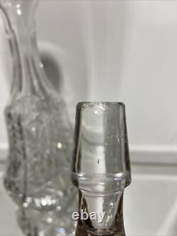 VTG. ABP Brilliant Cut Glass GLASS CRYSTAL Wine Decanter Liquor Bottle