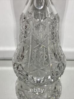 VTG. ABP Brilliant Cut Glass GLASS CRYSTAL Wine Decanter Liquor Bottle