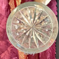 VTG American Brilliant 12 Spiral HandCut Bulbous Crystal Glass Statement Vase VTG American Brilliant 12 Spiral HandCut Bulbous Crystal Glass Statement Vase