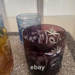 VTG German Nachtmann /Bohemian Cut to Clear Crystal Whiskey/Rocks Glasses EUC