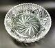 VTG Large Crystal Lead Hand Cut Glass Bowl Dish 9.5 in