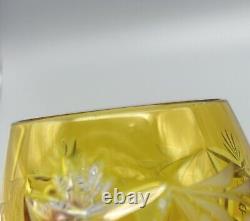 VTG Nachtmann Traube Amber Cut to Clear Crystal Brandy Glass Snifters