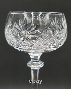 Val St Lambert Crystal BERNCASTEL Set/5 Claret Wine Glasses EXCELLENT Heavy Cut