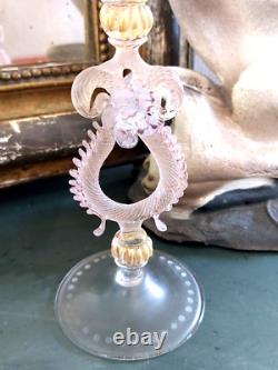 Venetian Goblet Murano Glass Cut Crystal 31.5 Cm N°5