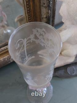 Venetian Goblet Murano Glass Cut Crystal 31.5 Cm N°5