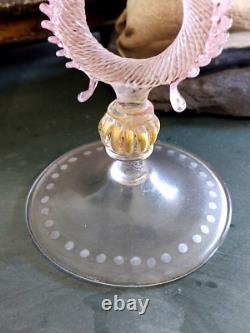 Venetian Goblet Murano Glass Cut Crystal 31.5 Cm N°5