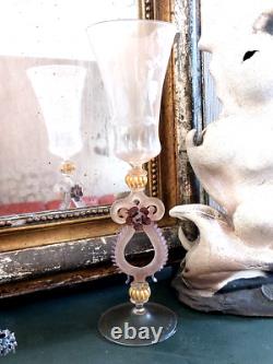 Venetian Goblet Murano Glass Cut Crystal 31 Cm N°4