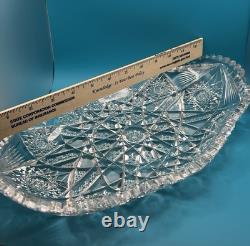 Very large American Brilliant Cut Crystal Serving Tray
