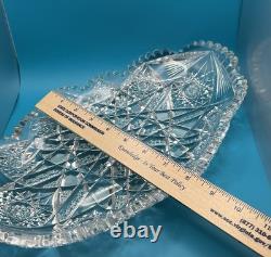 Very large American Brilliant Cut Crystal Serving Tray