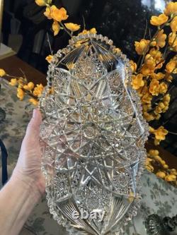 Very large American Brilliant Cut Crystal Serving Tray