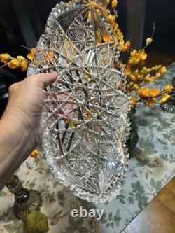 Very large American Brilliant Cut Crystal Serving Tray