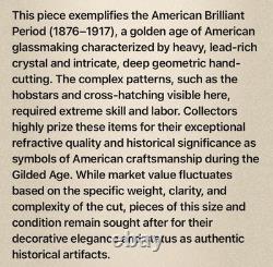 Very large American Brilliant Cut Crystal Serving Tray