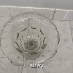 Victorian Sweetmeat Cut Crystal Antique Footed Glass Ginger Jar Covered Coupe