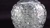 Vintage 10 1 2 Mushroom Stopper Cut Glass Crystal Decanter Wine Whiskey Liquor