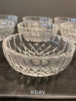 Vintage 11 Val St Lambert Glass Cut Crystal Dessert Berry Finger Bowls 5 Signed