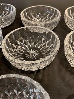 Vintage 11 Val St Lambert Glass Cut Crystal Dessert Berry Finger Bowls 5 Signed