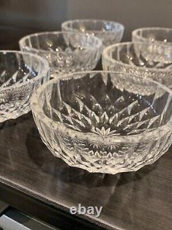 Vintage 11 Val St Lambert Glass Cut Crystal Dessert Berry Finger Bowls 5 Signed