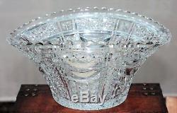 Vintage 1920's 30's Large STUART Heavy Lead Crystal Cut Glass Bowl Centrepiece