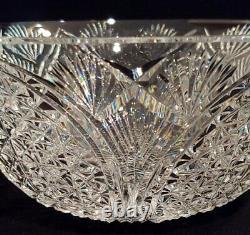 Vintage 1970's Waterford Crystal 9 Vesica Cut Salad/fruit Bowl