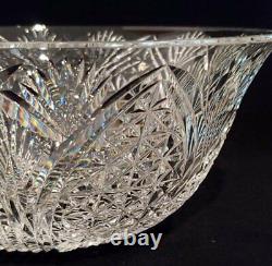 Vintage 1970's Waterford Crystal 9 Vesica Cut Salad/fruit Bowl