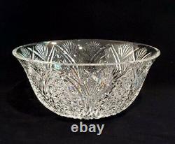 Vintage 1970's Waterford Crystal 9 Vesica Cut Salad/fruit Bowl