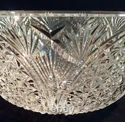 Vintage 1970's Waterford Crystal 9 Vesica Cut Salad/fruit Bowl